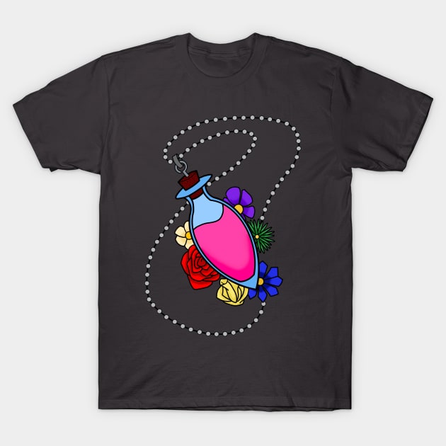 Love Potion on Flowers T-Shirt by thatpunkguy